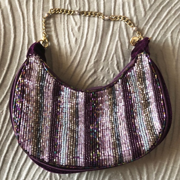 🎉🌹HP🌹🎉Liz Claiborne Beaded Evening Hand Purse - Picture 1 of 10